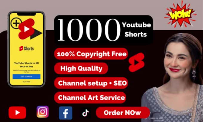 make HD 1000 bulk youtube shorts videos and reels tiktok
