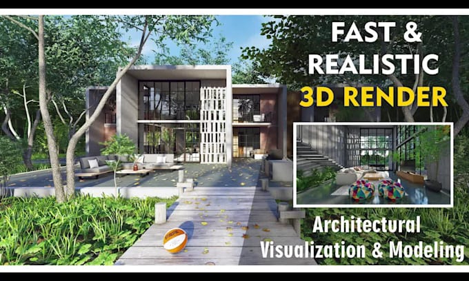 create exterior, interior, and 3d floor plan renderings
