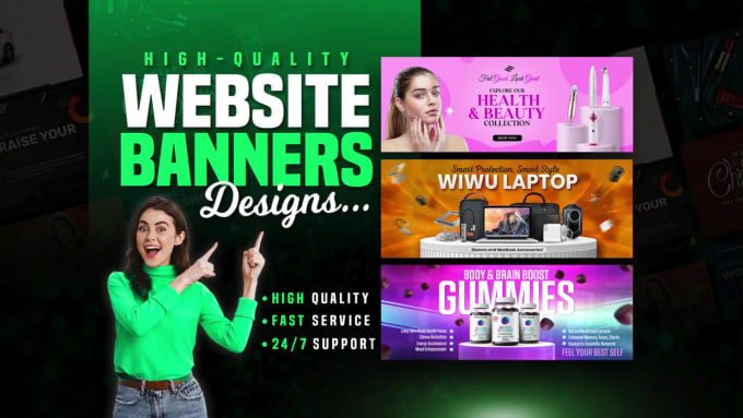 Design website banner, web slider, and shopify banner by Hamnazahid478 ...