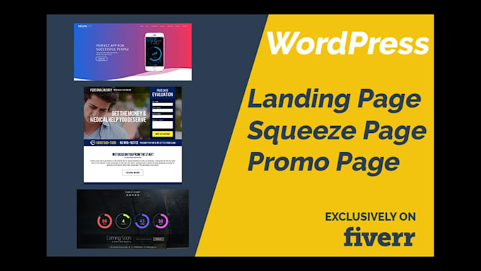 design wordpress landing page or squeeze page