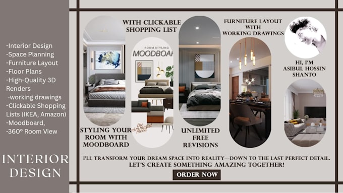 Design your interior with 3d renderings, décor plan and shopping list ...