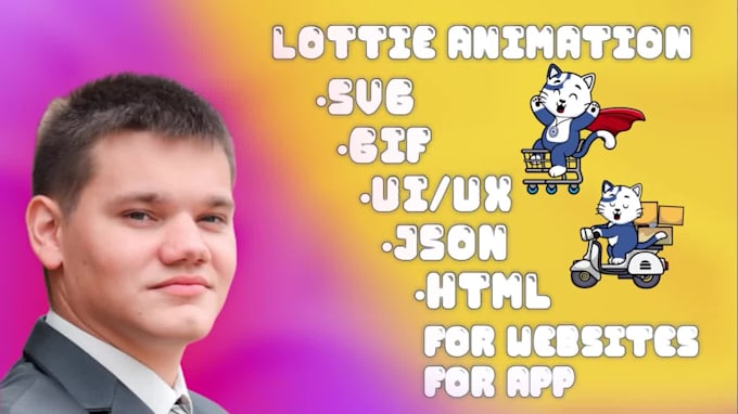 lottie animation, svg, GIF, after effects, bodymovin for web and mobile