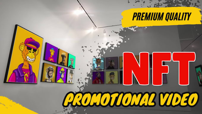 create art gallery nft 3d promo video for your nfts
