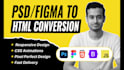 convert psd to html, figma to html, bootstrap responsive website
