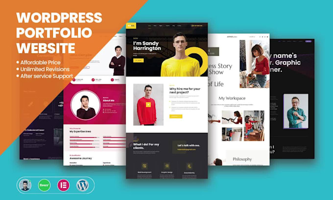 design portfolio website and resume website using wordpress