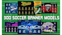 design soccer banner, team banner, poster soccer, pennant soccer