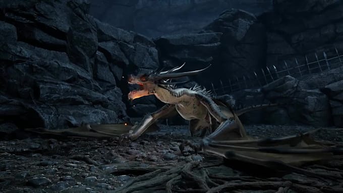 render realistic 3d animal modelling, cgi dragon design, 3d animal animation