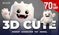 custom 3d modeling character, mascot, game, animation, cartoon