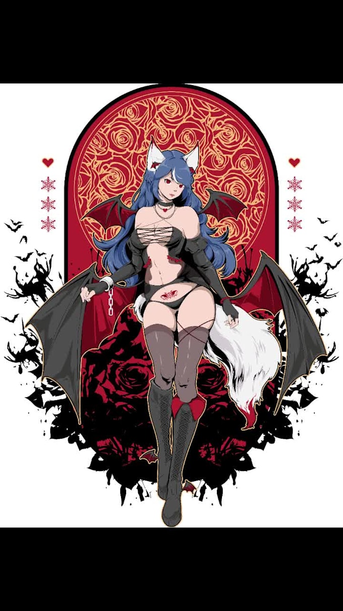 Draw custom sexy anime girl vector style fast for your brand by Fruxeyot |  Fiverr
