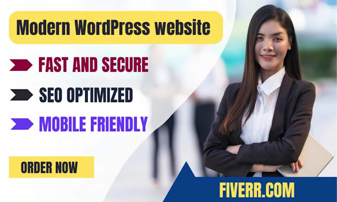 develop clean, responsive, modern wordpress website design or blog design