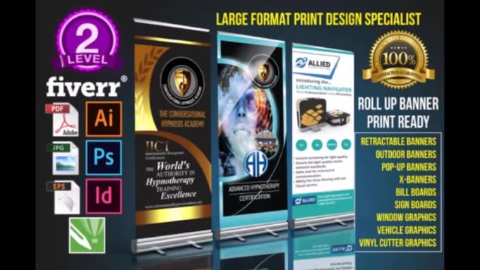 Design Modern Roll Up Banner Signs For Large Format Print By H Designs