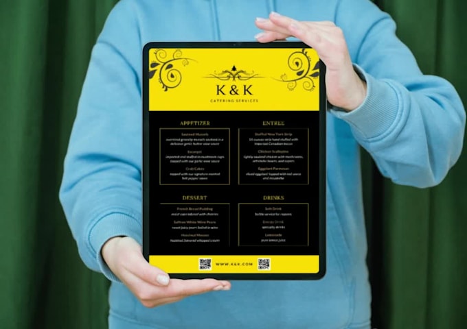 design catering menu and flyers for you