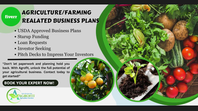 Do agriculture related business plans for you by Agrofit | Fiverr