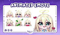 create custom animated twitch alert or emote for vtuber