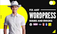 fix wordpress issues and error
