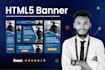 create animated HTML5 banner ads for google display and remarketing