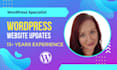 update your wordpress website content