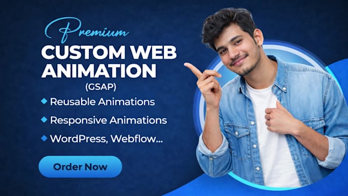 do gsap animated website for wordpress, webflow, elementor site