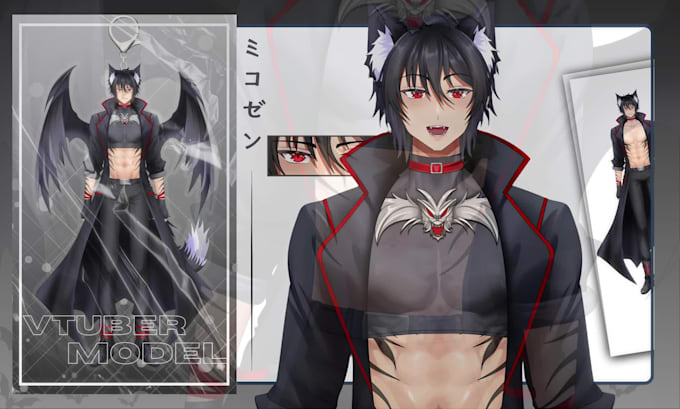 design and rig your avatar model vtuber live2d in anime style