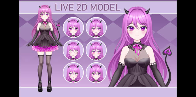 Draw and rigging model live2d for vtuber, facerig, prprlive by Bueka ...