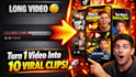 repurpose content and edit your long video content into short form content