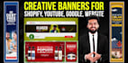 design banners for shopify, youtube, google, and website