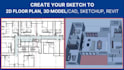 do stunning 2d, 3d architectural floor plans for your house