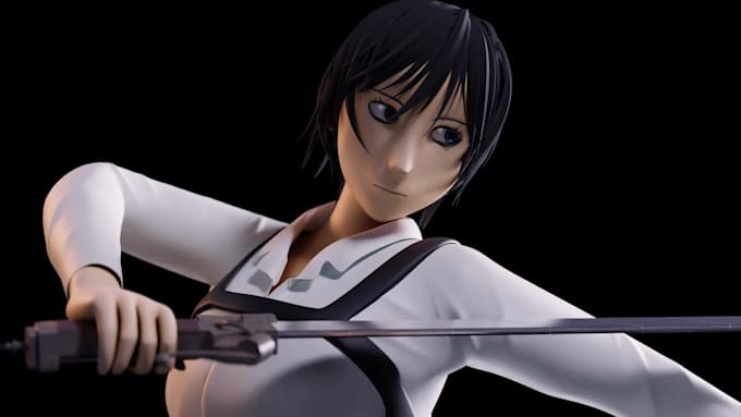create anime 3d character models for games and animation