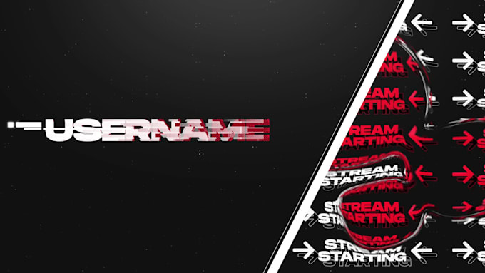create animated liquid stream overlay pack red style for twitch