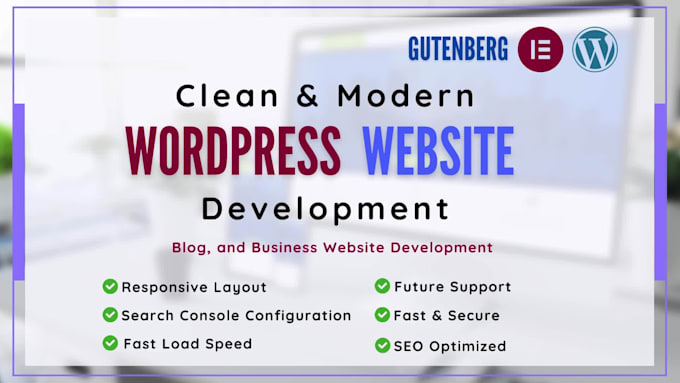 do clean and modern wordpress web, wordpress website