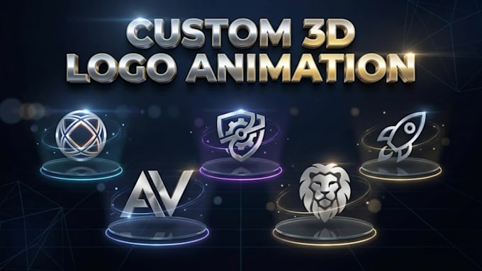 create 3d logo animation and youtube intro video in 24 hours