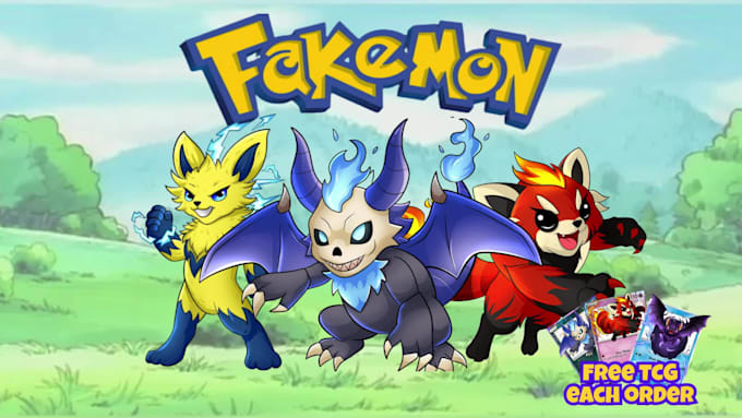 draw your pokemon fakemon with free tcg card