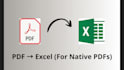 convert PDF to excel and keep the table formatting clean