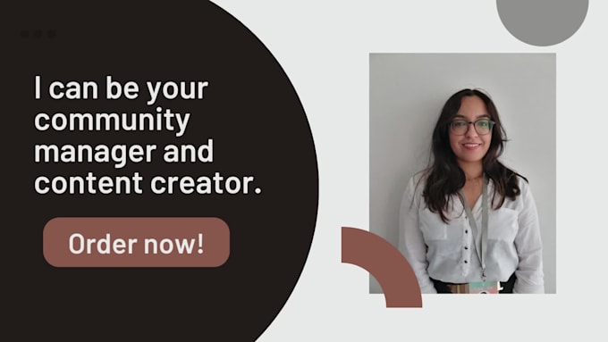 be your community manager and content creator