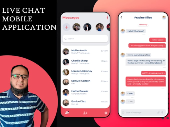 do live chat mobile and web application