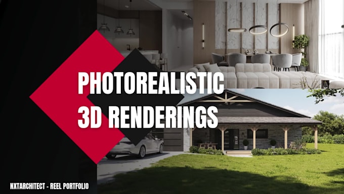 create realistic 3d architecture exterior and interior rendering
