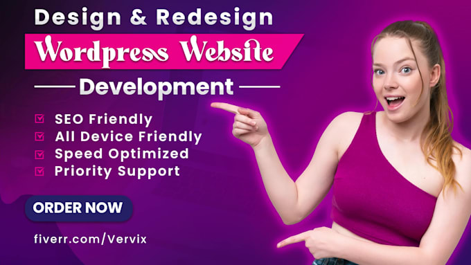 design and redesign responsive wordpress website, blog or website development