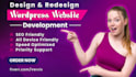design and redesign responsive wordpress website, blog or website development