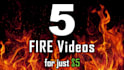 make 5 fire flame logo intro video