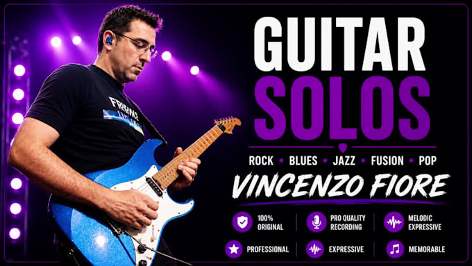 record professional guitar solos for your song