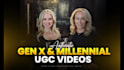 create authentic gen x and millennial ugc videos for tiktok and instagram