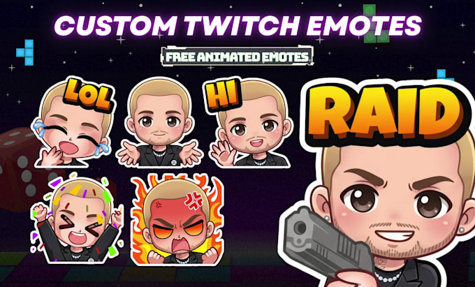 create twitch emotes, sub badges, and animated emotes