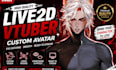 draw and rigging live2d furry vtuber model, 2d vtuber rigging, commission, anime