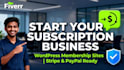 develop membership website or subscription website on wordpress