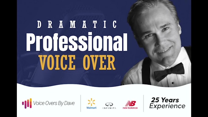 record a dramatic american male voice over