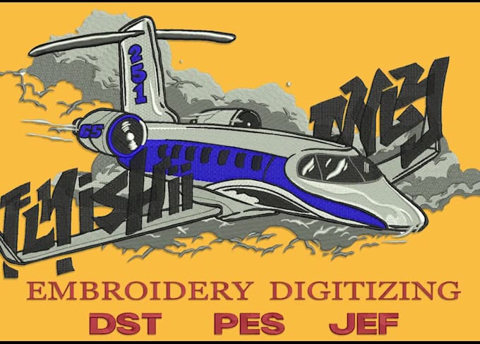 create custom embroidery patches digitizing into dst, pes, in1hour