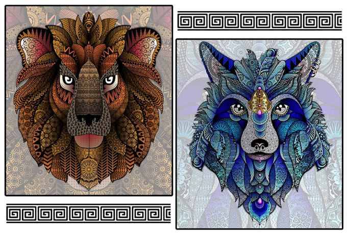 create complex mandala, zentangle and pattern designs