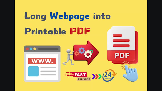 convert long webpages into printable pdf