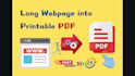 convert long webpages into printable pdf