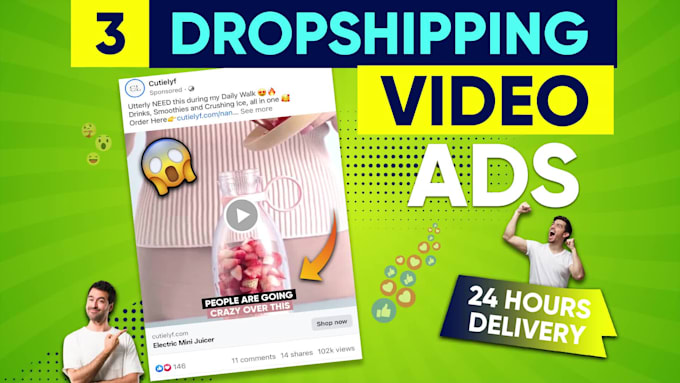 create dropshipping video ads for meta and tiktok